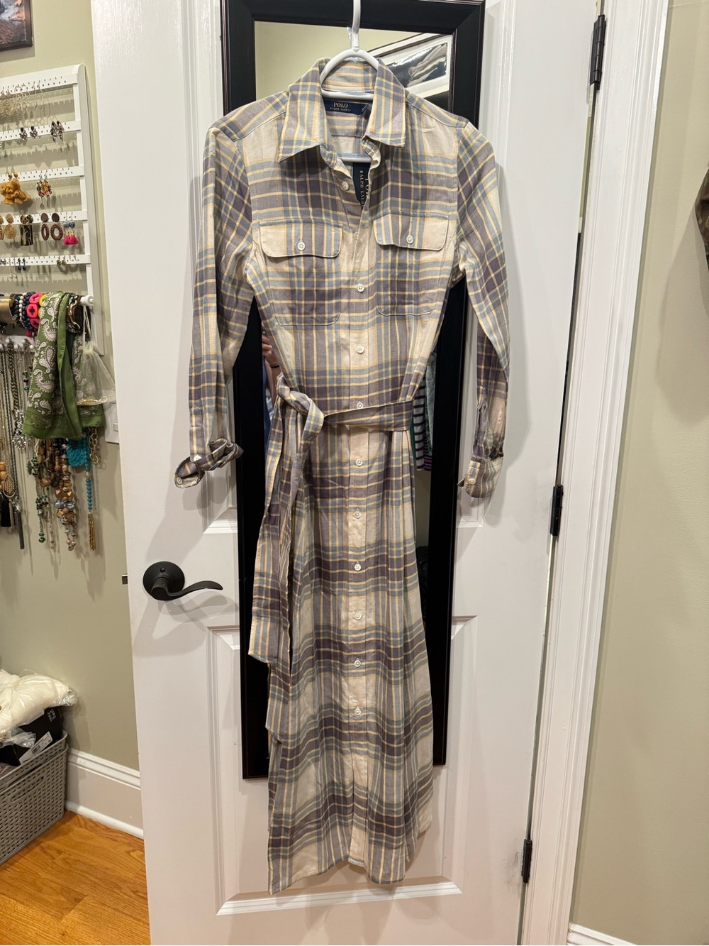 NWT! Ralph Lauren Plaid Maxi Shirt Dress